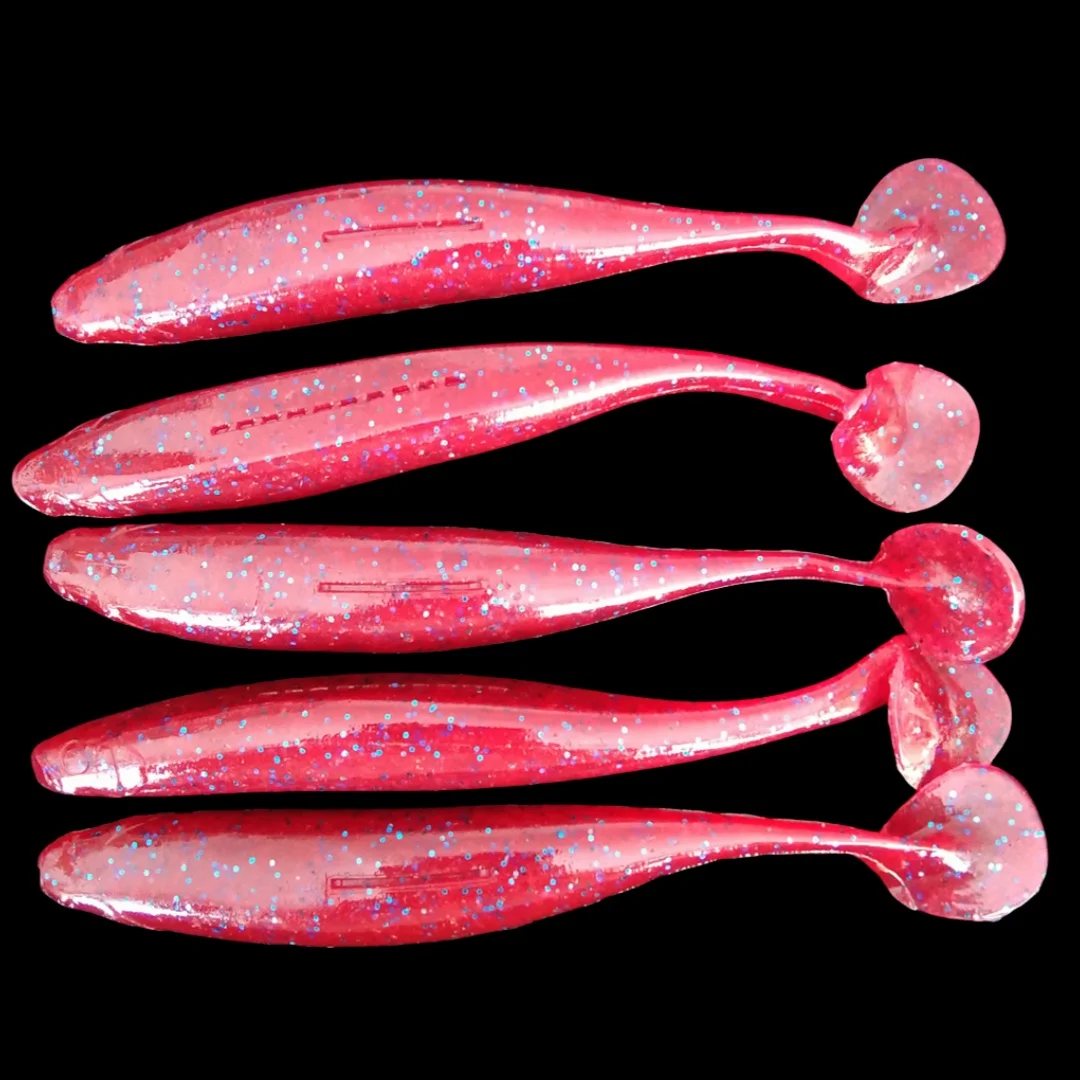 Estos vibrantes señuelos de pesca rosa son perfectos para atrapar peces en cualquier agua.