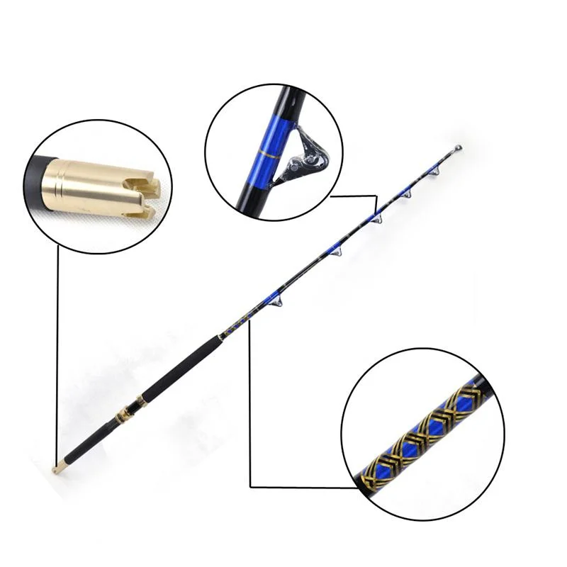 Betterleader-caña de pescar de nailon, accesorios de pesca Jigging, guía de rodillo, juego grande, 5 '6 ", 5 + 1 - imagen 3