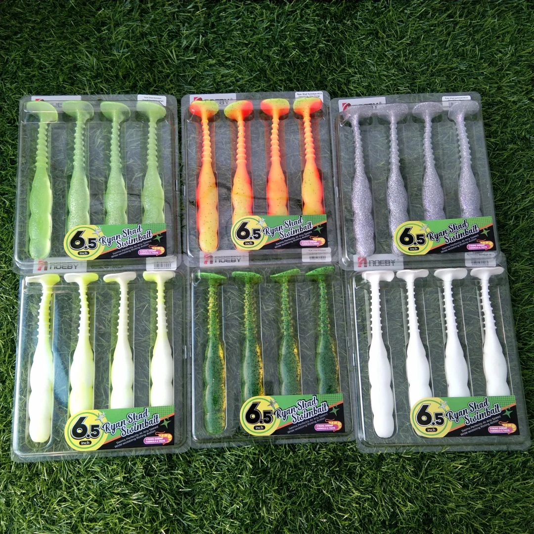 Noeby-señuelo Artificial para pesca con mosca, cebo suave de goma de silicona, 8 piezas, 15cm, 22g, gusano de sábalo japonés - imagen 5