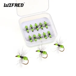 Wifreo Cebo insectos de hundimiento lento para trucha Verde caramelo