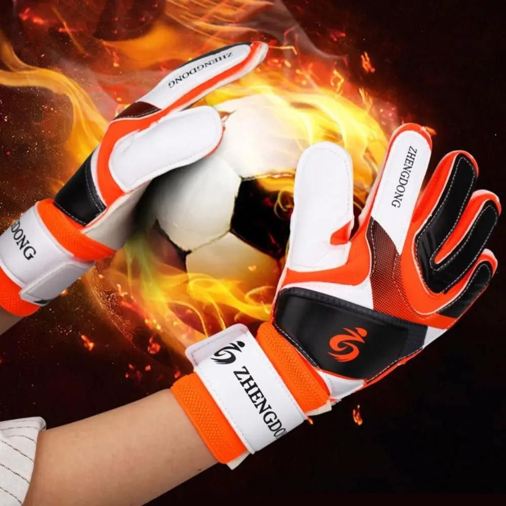 Guantes de fútbol resistentes al desgaste, antideslizantes, excelentes guantes de entrenamiento de portero, guantes de entrenamiento de fútbol coloridos de látex grueso - imagen 3