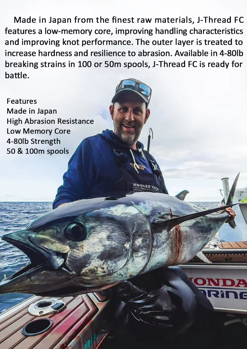 Experimente lo último en el rendimiento de la pesca con J-Thread FC diseñado para la durabilidad y la fuerza en las condiciones más difíciles