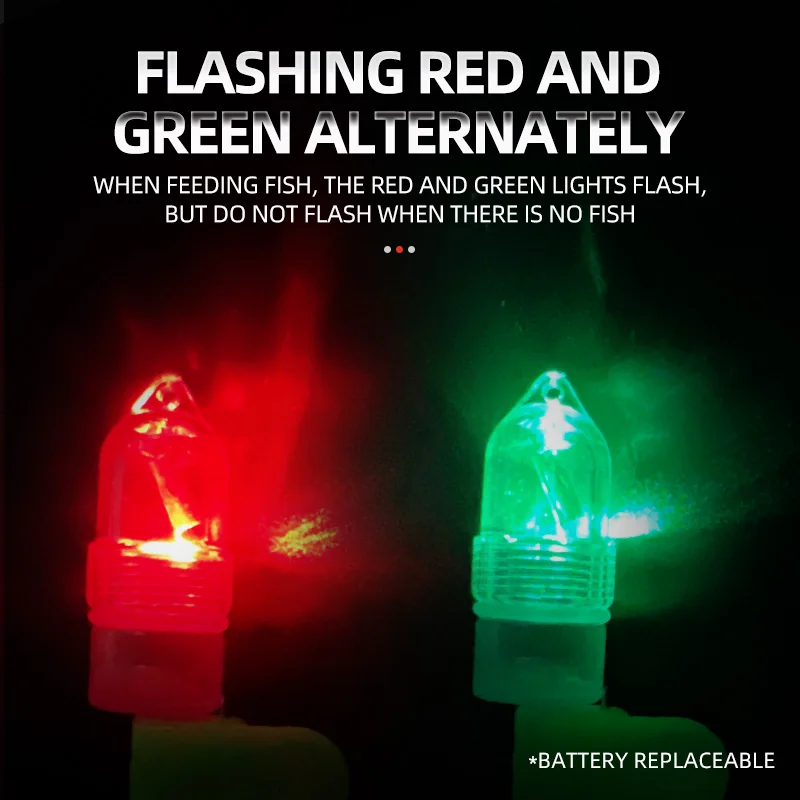 Herramientas de pesca LED, caña de pescar nocturna, cebo para morder, luz de alarma con campanas gemelas, indicador de anillo, alarma de cebo para peces, accesorios de pesca - imagen 5