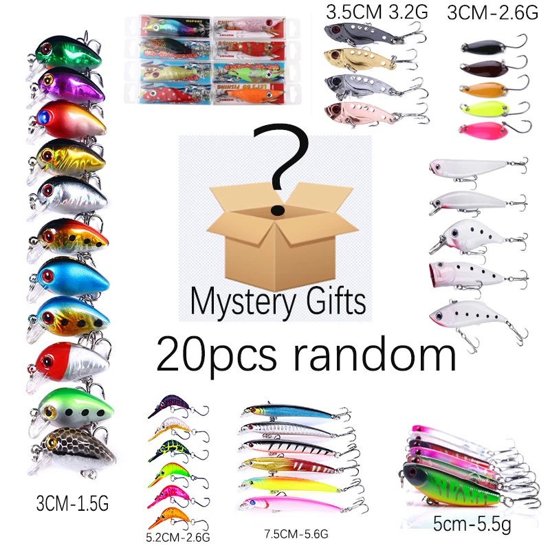 1-20 Uds. De señuelo de pesca aleatorio Minnow Popper Crankbait lápiz VIB Wobble cebo Artificial peche pesca en el mar - imagen 5