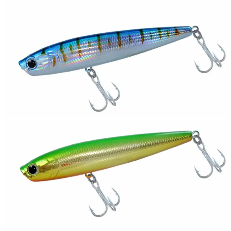 DUODUOYU 1 Uds nuevo señuelo de pesca Popper 12g/19,5g Topwater lápiz Popper Wobbler para pesca de lubina señuelos de superficie de agua salada - imagen 2