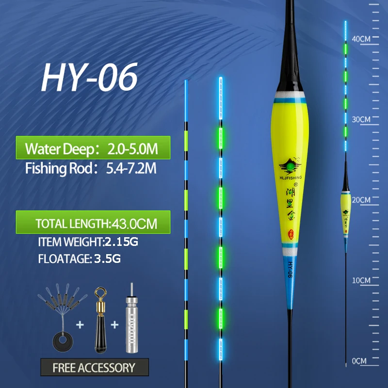 Experimente la mejor caña de pescar con el HY-06 diseñado para agua de hasta 20-50 m, ofreciendo una longitud total de 43