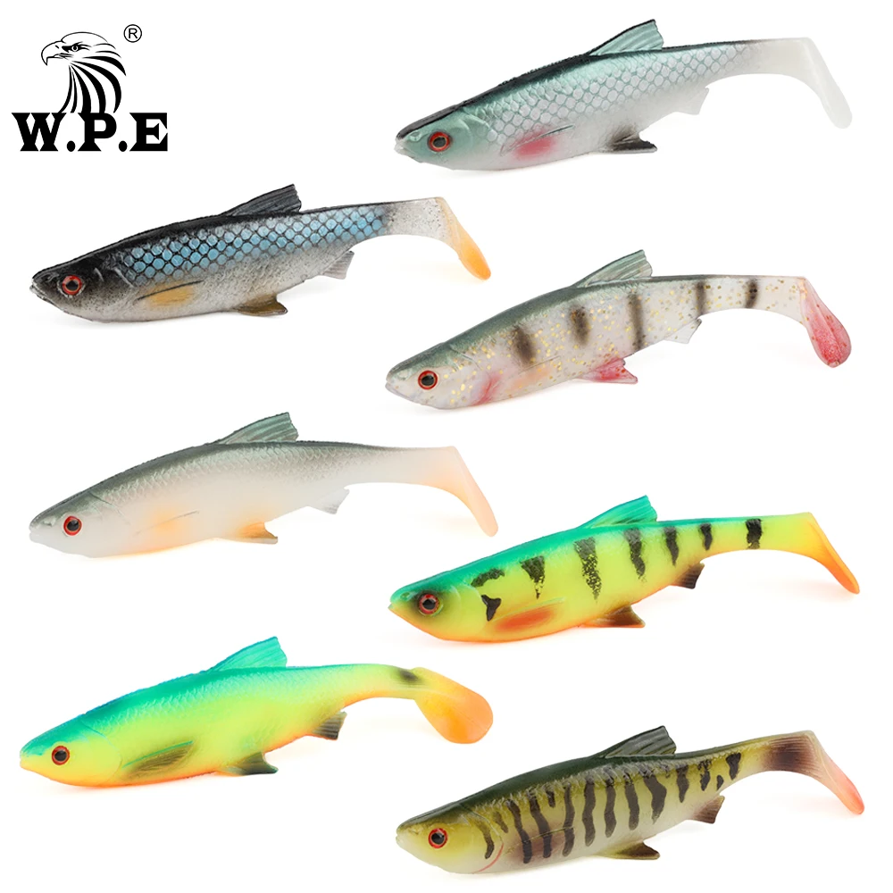 W.P.E-señuelo suave de goma, 6g/19g/56g, plantilla de lubina Artificial, Wobbler, aparejos de Pesca de silicona - imagen 5