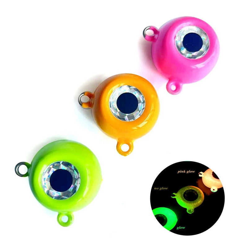1 unidad Lumious 60g80g100g120g150g200g plantillas de Metal Inchiku Kabura Pesca deslizador pargo Sea Bream Jig Head sin falda señuelo de Jigging