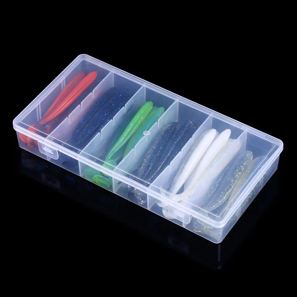 Newup-señuelo de pesca suave, gusano con caja, cebo de silicona, Swimbait, 10cm-5,4g, juego de Wobbler, 30 unidades por lote - imagen 3