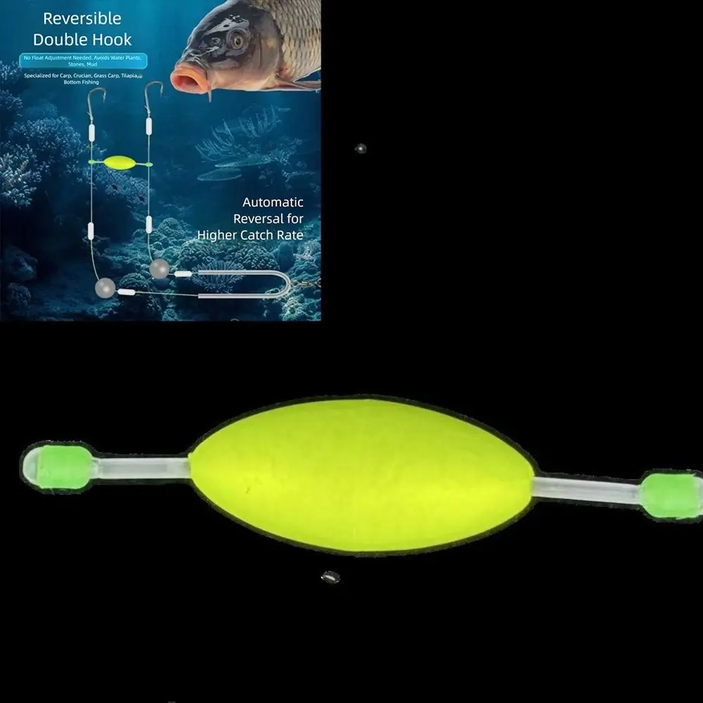 10 Uds. Aparejos de Pesca con suspensión, anzuelo Anti línea inferior, gancho doble para Pesca, bifurcador listo para usar, aparejos de Pesca de carpa S/L - imagen 2