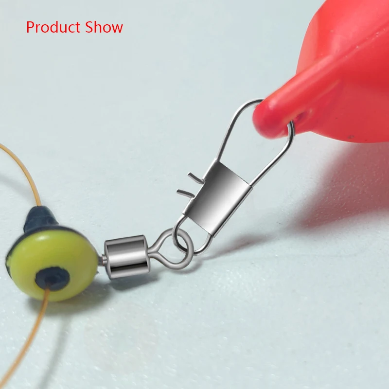 50 Uds conector de pesca en el mar flotador de gran barriga accesorios de agua de mar giratorios de Metal - imagen 4