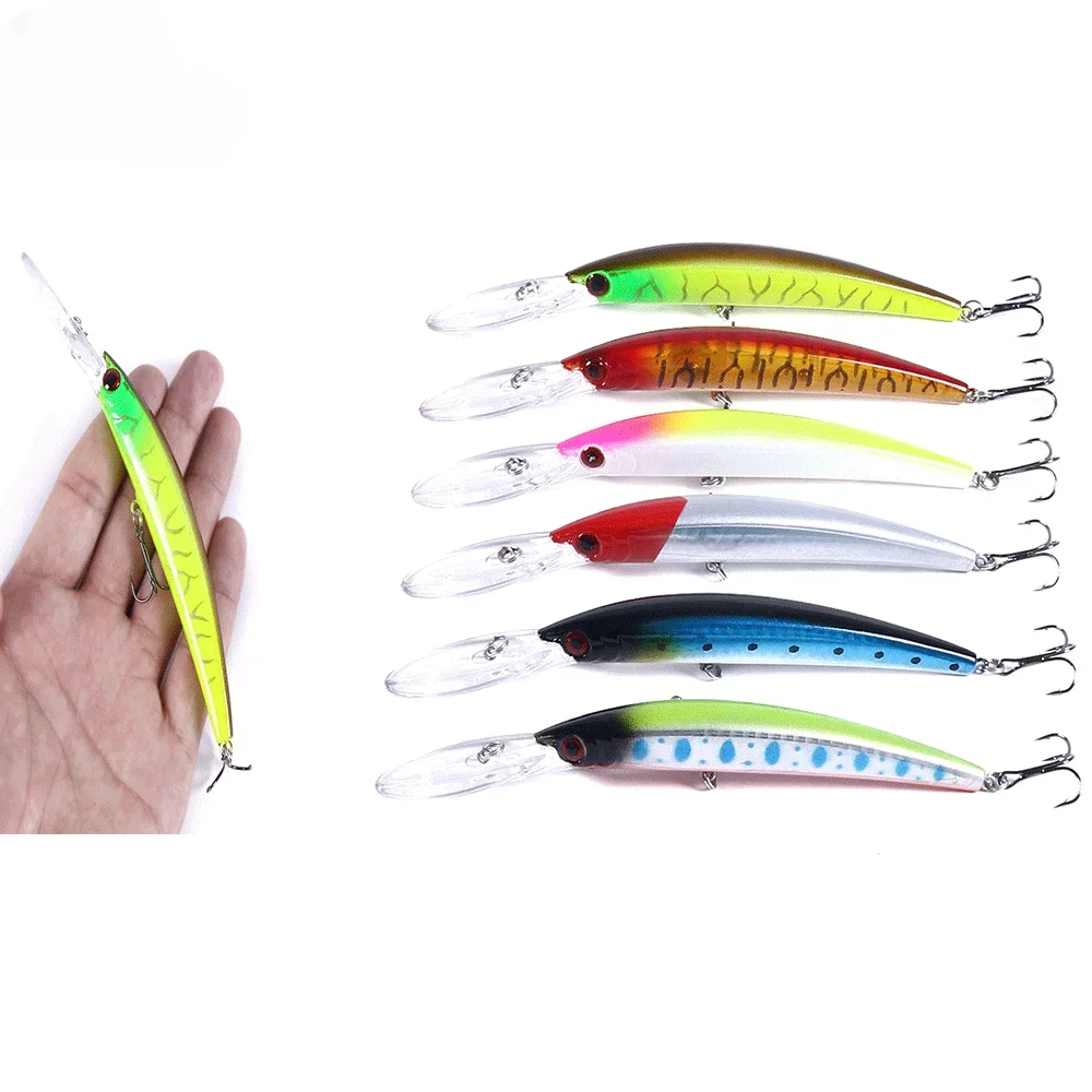 1 Uds 15cm 15g Jerkbait de buceo profundo cebo duro Artificial pesca Wobblers señuelo para lubina Lucio carpa aparejos de pesca - imagen 2