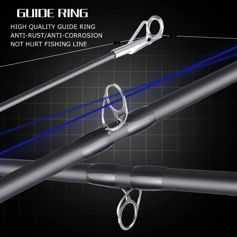 Sougayilang-caña de pescar con señuelo, 3/4 secciones, Spinning/Casting, peso ultraligero, caña de pescar de fibra de vidrio, caña de viaje, Pesca - imagen 5