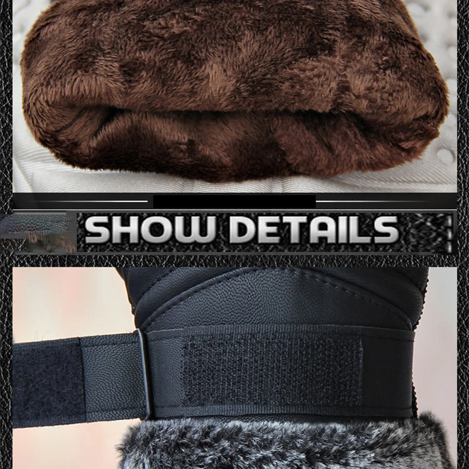Guantes de esquí de Snowboard de invierno para hombres, guantes de superficie de sensación de piel Textural, herramienta de equitación para viajes de pesca al aire libre, Citas - imagen 4