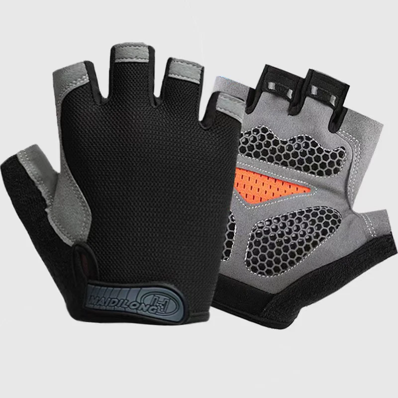 Guantes de ciclismo antideslizantes para motocicleta, guantes transpirables de medio dedo para ejercicio físico, deportes, Camping, senderismo - imagen 4
