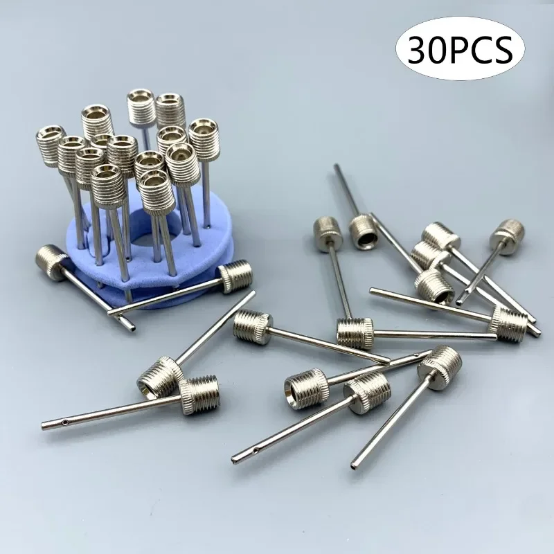 30 Uds válvula bola aguja de acero inoxidable bomba inflable bicicleta de montaña bicicleta de carretera accesorios herramientas de reparación - imagen 4