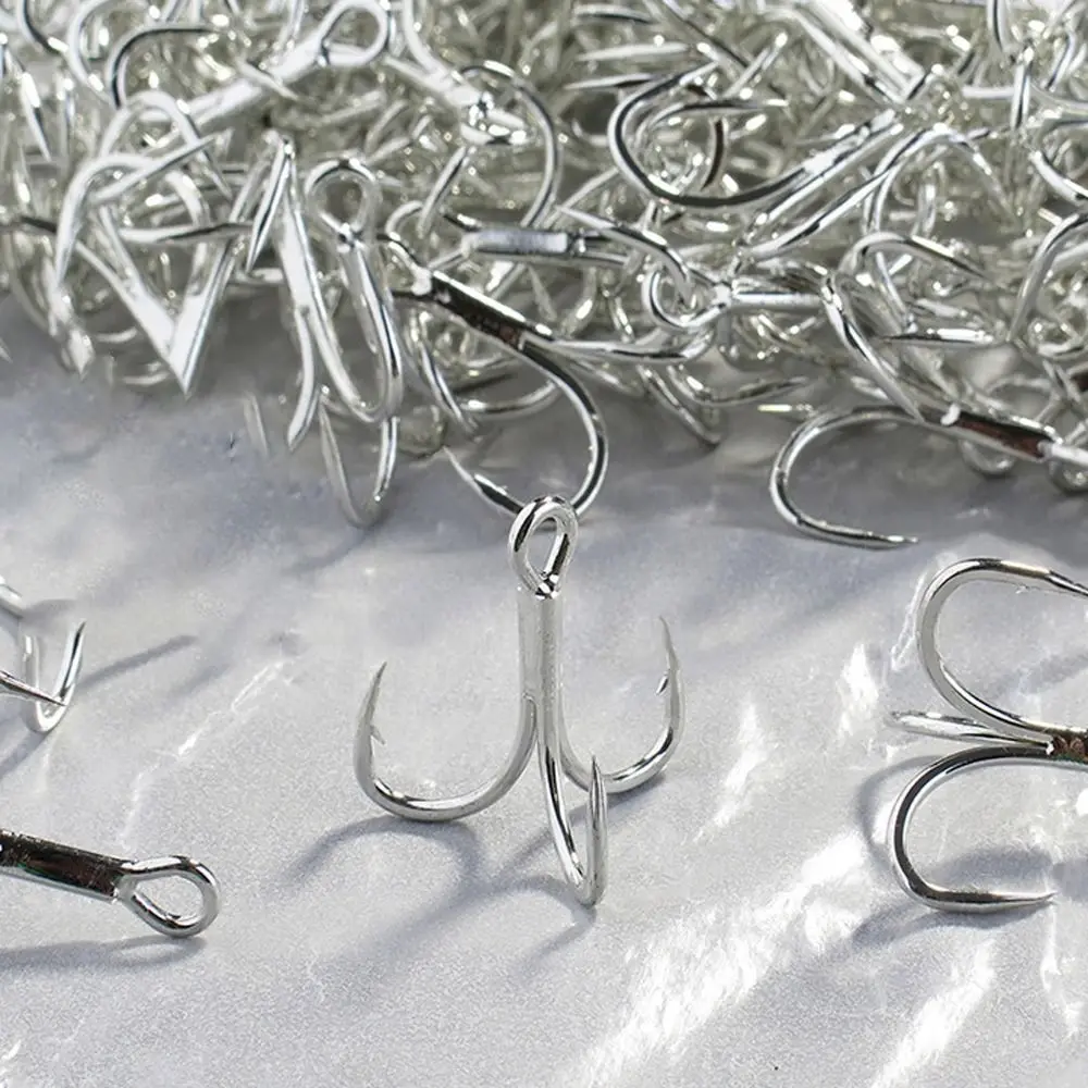 Anzuelos de pesca de 20 piezas, señuelo afilado, anzuelo Triple de anclaje, plantilla Triple, anzuelos de púas de estaño de alto brillo, duraderos - imagen 5
