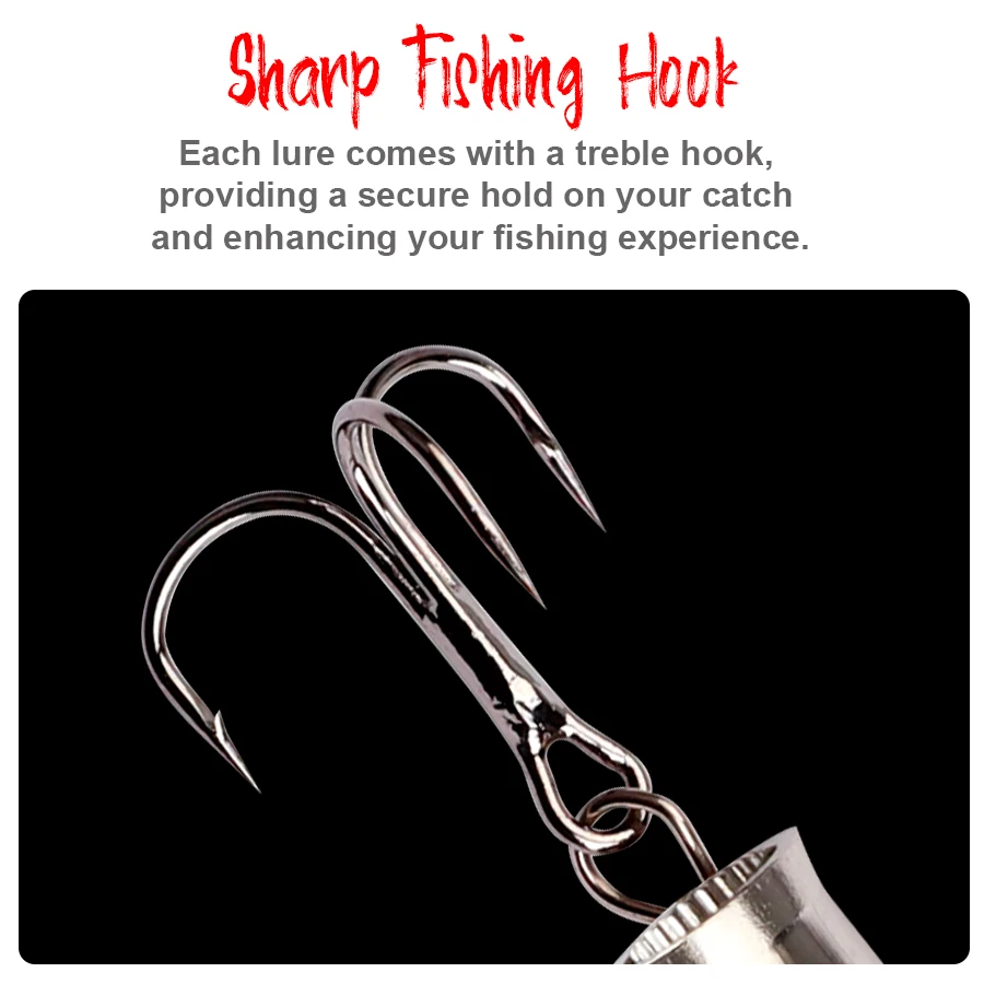 FISH KING-Cebo giratorio de Metal, señuelo de pesca Biónico de 4g, cebos duros de alta calidad con ganchos afilados - imagen 5