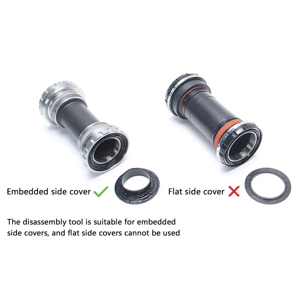 Herramienta de cubierta lateral del eje Central de bicicleta azul y negro, cubierta de plástico a prueba de polvo de 24/29mm, cubierta lateral del eje Central hueco integrado