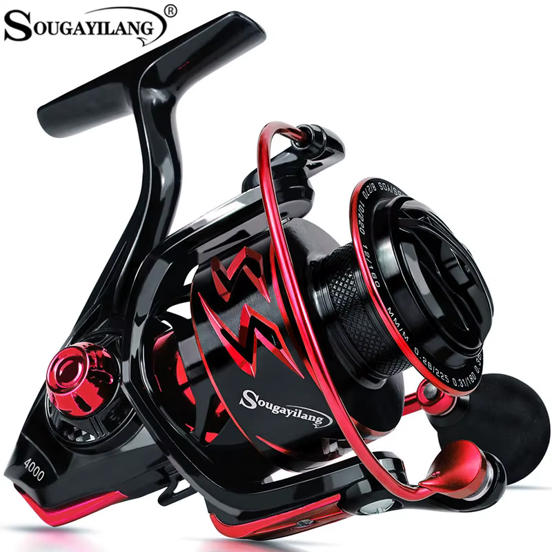 Sougayilang Carrete giratorio agua salada alta velocidad 10 kg