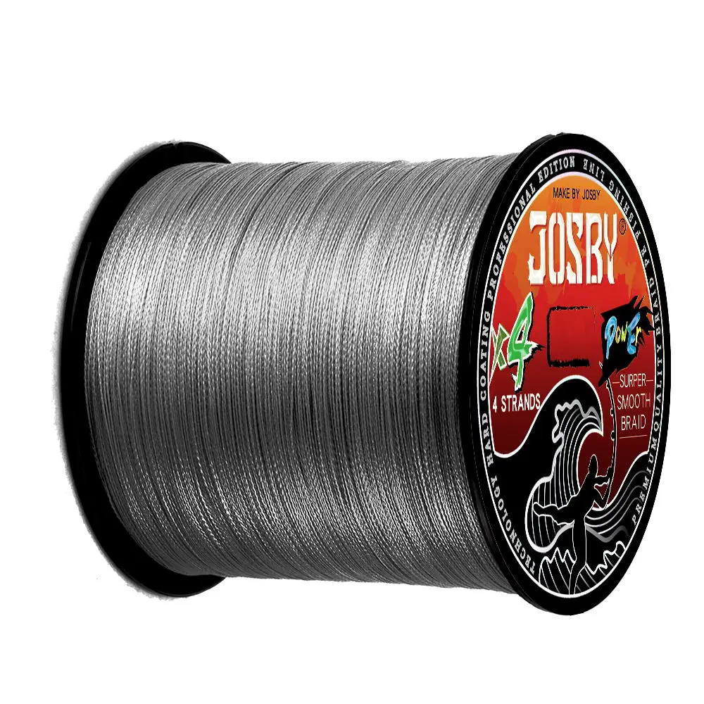 JOSBY-Hilo de pescar trenzado Multicolor japonés, 4 hebras, 100% PE, 1000M, 500M, 300M, 100M, para pesca de carpa en agua salada - imagen 3