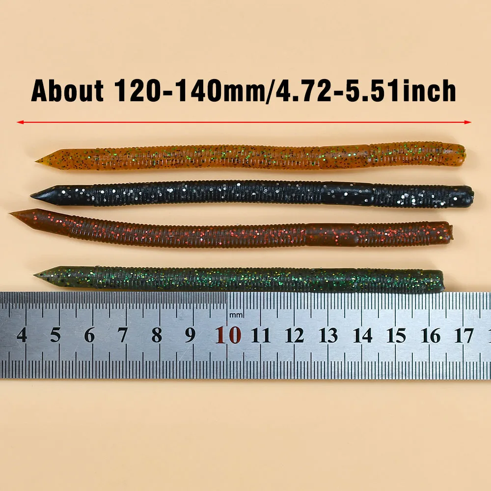 Señuelos blandos estilo Senko para lubina, cebos de plástico para gusano, multicolor, regalo de pesca rentable, 8 Uds. - imagen 3