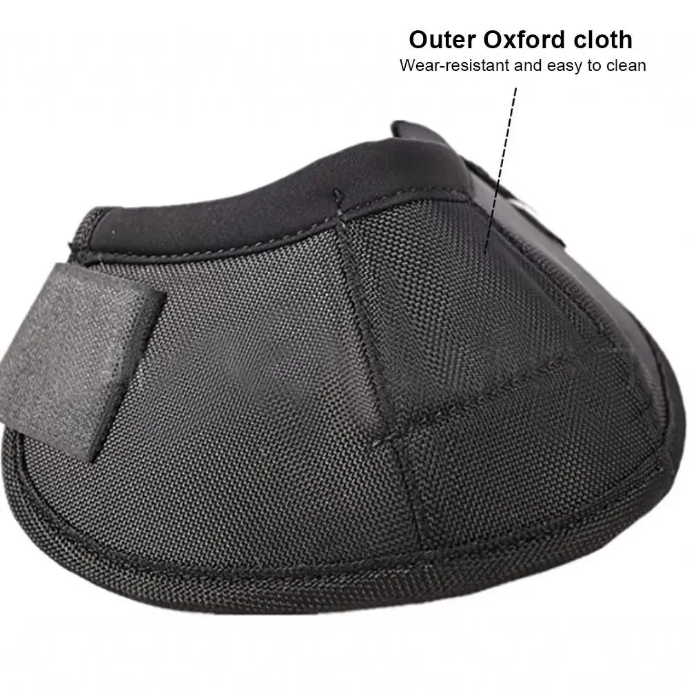 1 par de botas de campana de caballo de secado rápido, protección resistente, comodidad, bota de pezuña equina, Protector de puños de pezuña de tela Oxford - imagen 4