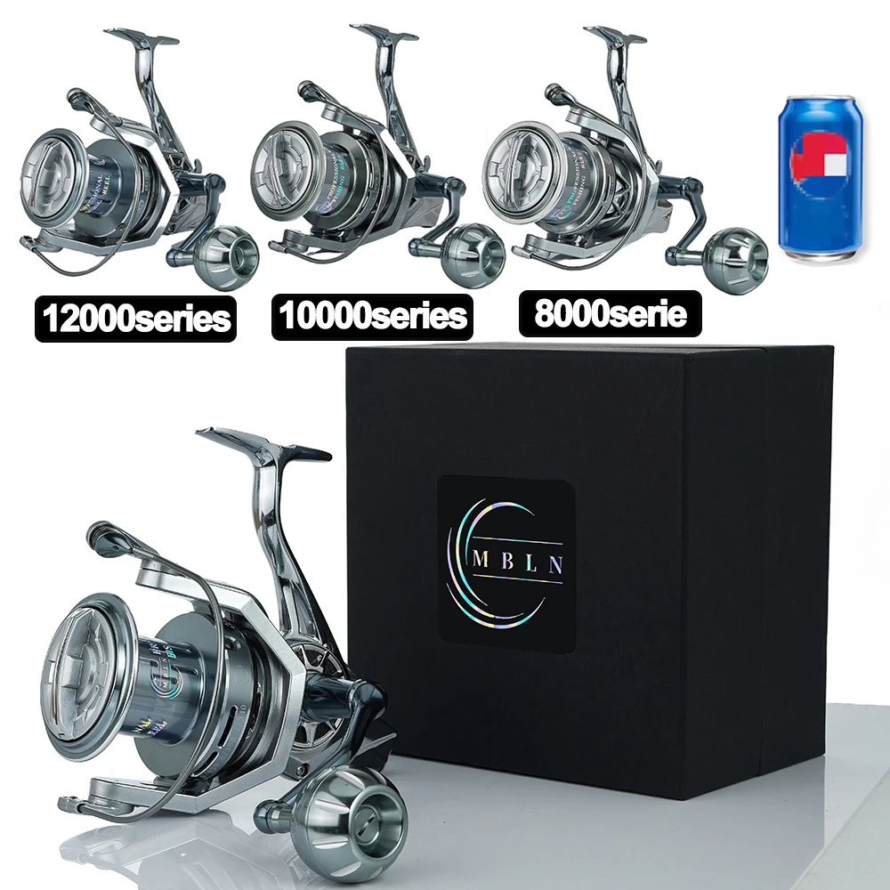 Marca MBLN, arrastre máximo de 35kg/77lb, 90% de Metal completo, carrete de pesca giratorio de mar grande, surfcasting duradero en agua salada, resistente a la corrosión - imagen 5