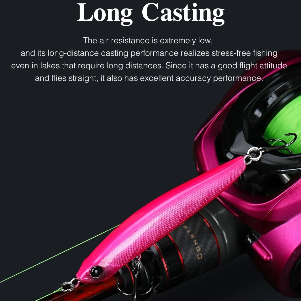 TSURINOYA-señuelo de pesca de lápiz que se hunde 70S, 70mm, 7,6g, espadachín, lubina, trucha, cebos duros artificiales de fundición larga, Delgado, sin cable - imagen 3