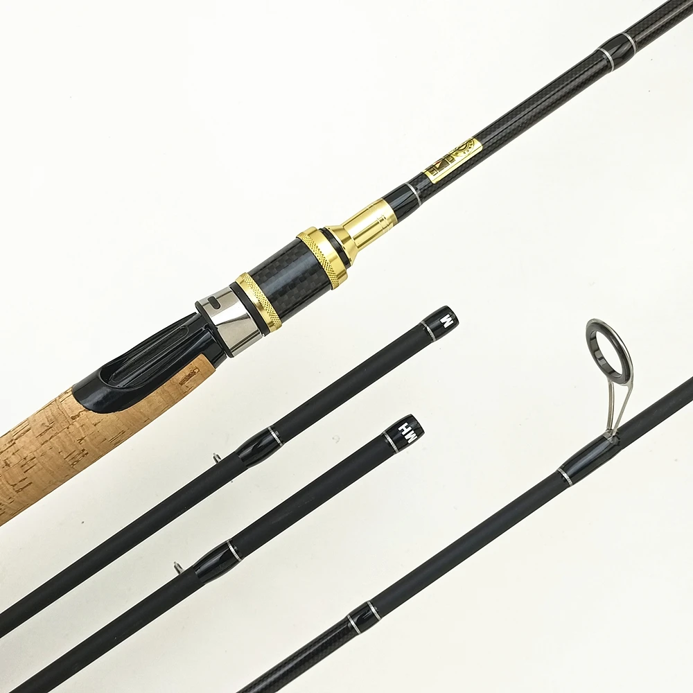 LuHu 1,8/2,1/2,4 m 8 pies M/MH potencia 2 puntas caña de pescar de lubina de carbono fiação acción rápida fundición fuerte perca de agua salada caña de pescar - imagen 2