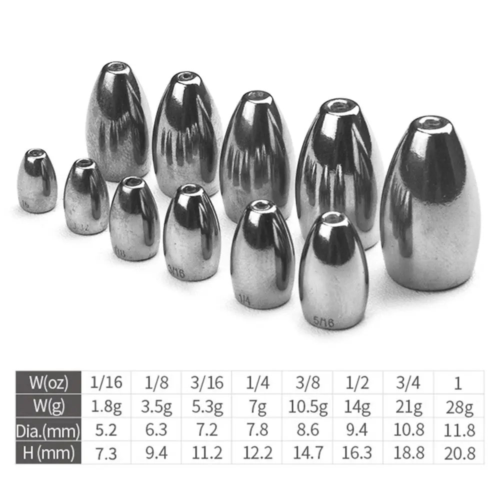 Plomada de lanzamiento rápido para pesca, plomos de línea de conector de gancho de caída de tungsteno, bala de lanzamiento, 2,7g-28g - imagen 3