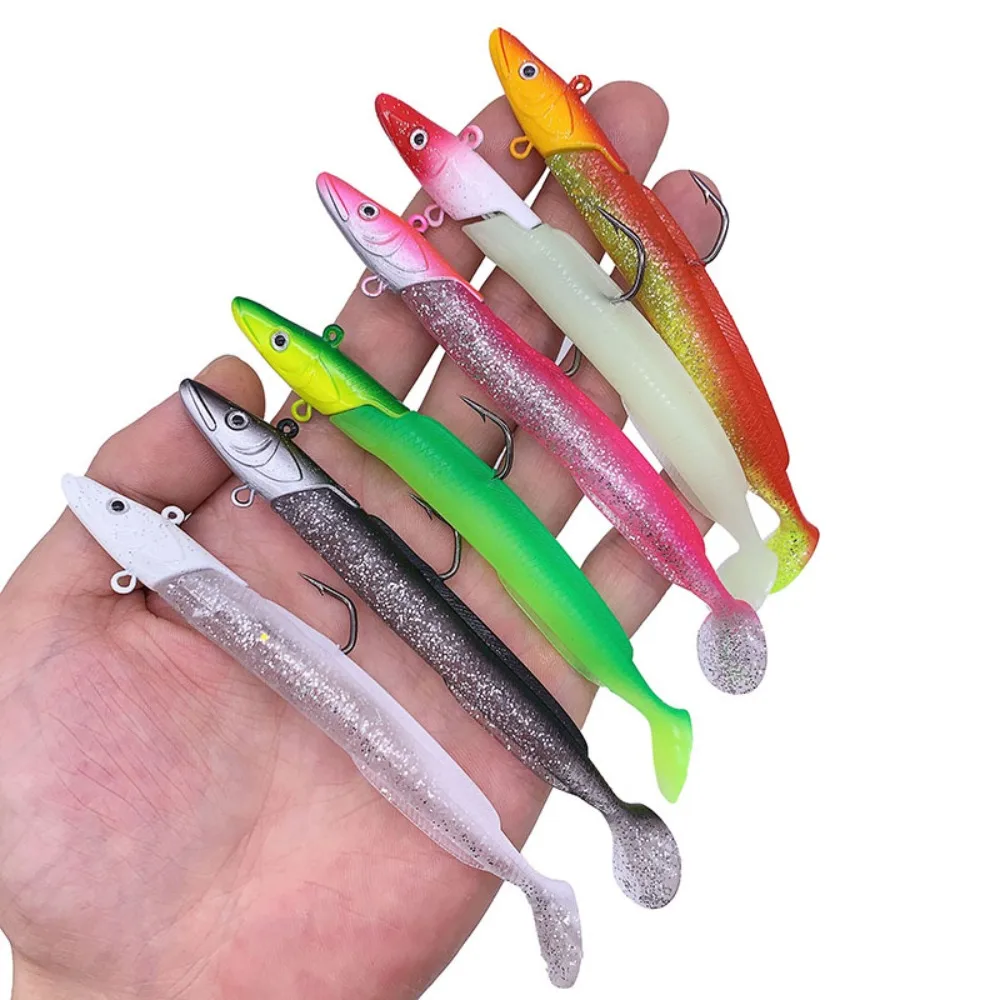 Señuelo de Anguila de acero al carbono 2024, plumas de caballa, cebo Artificial suave de bacalao, anzuelo de pesca de plomo, cabeza de plantilla de plomo - imagen 2
