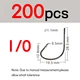 200pcs Size1I0 Black