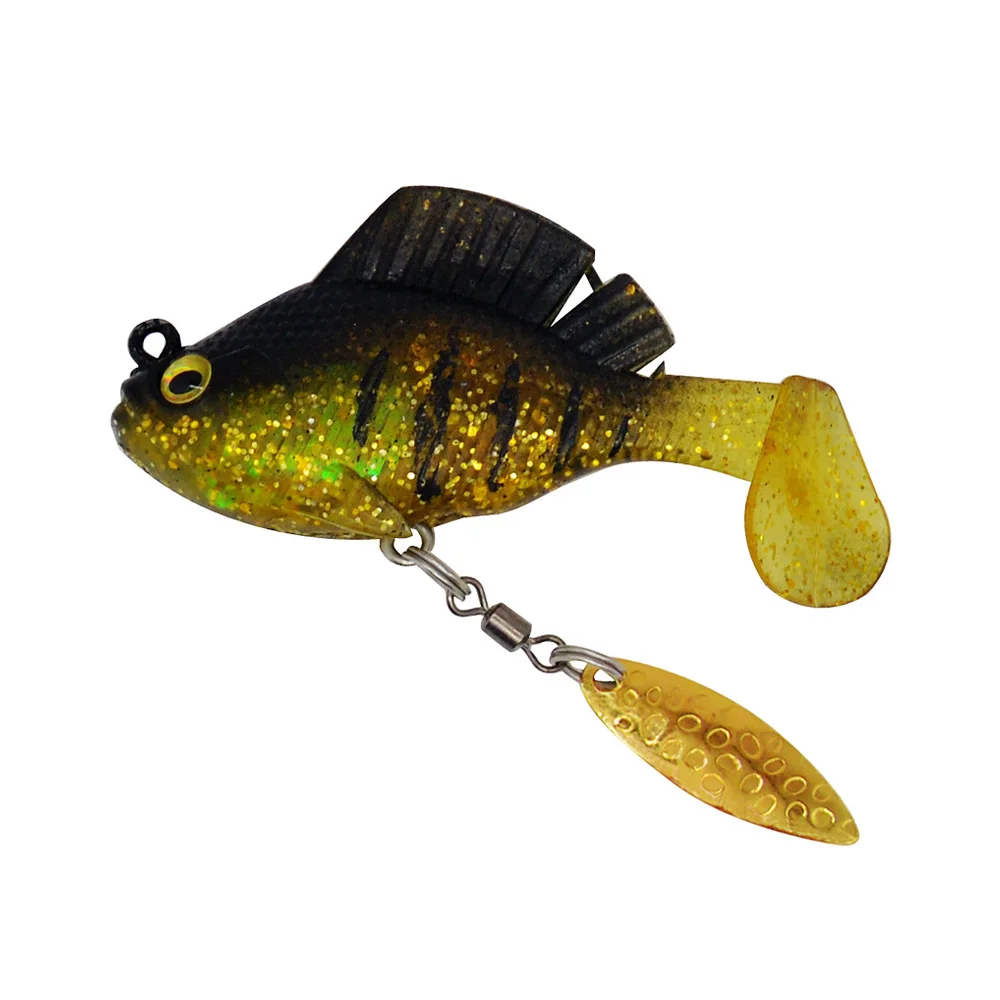 Señuelo de pesca, cebo compuesto, cola en T, pez de plomo, 10g, 14g, Spinner, señuelos artificiales, cebo suave de PVC, lote de 2 piezas en oferta - imagen 4