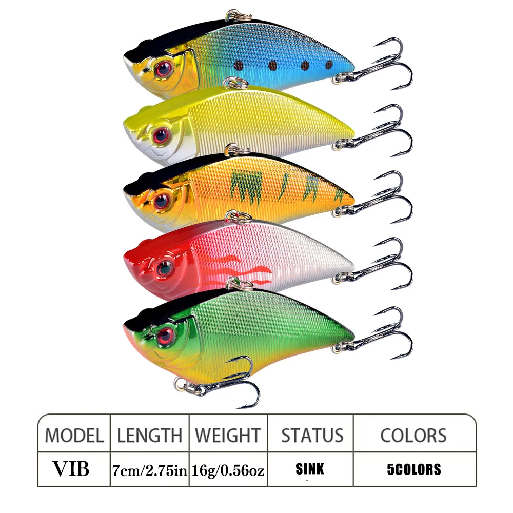Señuelo de Pesca Wobbler VIB de plástico, Iscas artificiales, cebo duro para lubina, Lucio, Crankbait, aparejos de carpa, 1 ud. - imagen 2