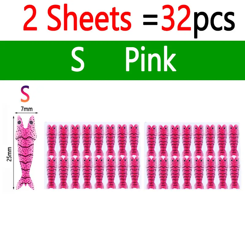2 Sheets Pink S