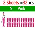 2 Sheets Pink S