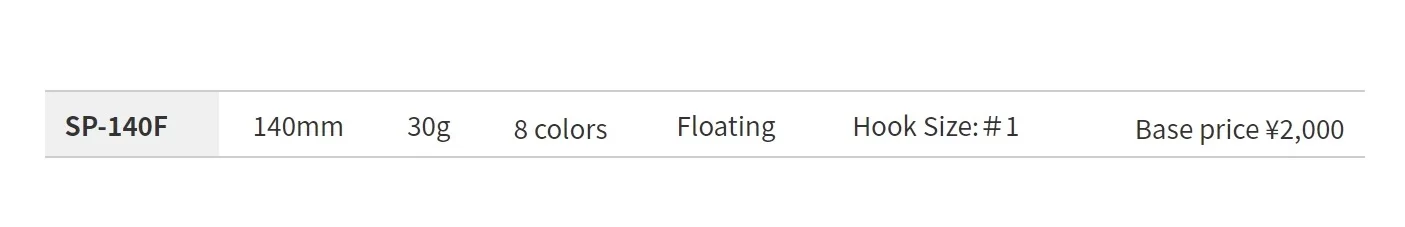 PALMS-cebo de corbata de agua de coco pequeño, cebo flotante para pesca de lubina, SP-140F especial, Japón - imagen 3