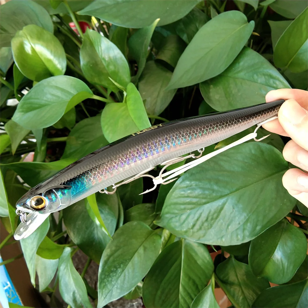 Noeby-señuelo de Pesca flotante para pececillos, Wobblers biónicos en Lucio duro Isca Artificial CrankBait, aparejos de Pesca marina, 15cm, 23g, 1,5 m, 4 Uds. - imagen 4