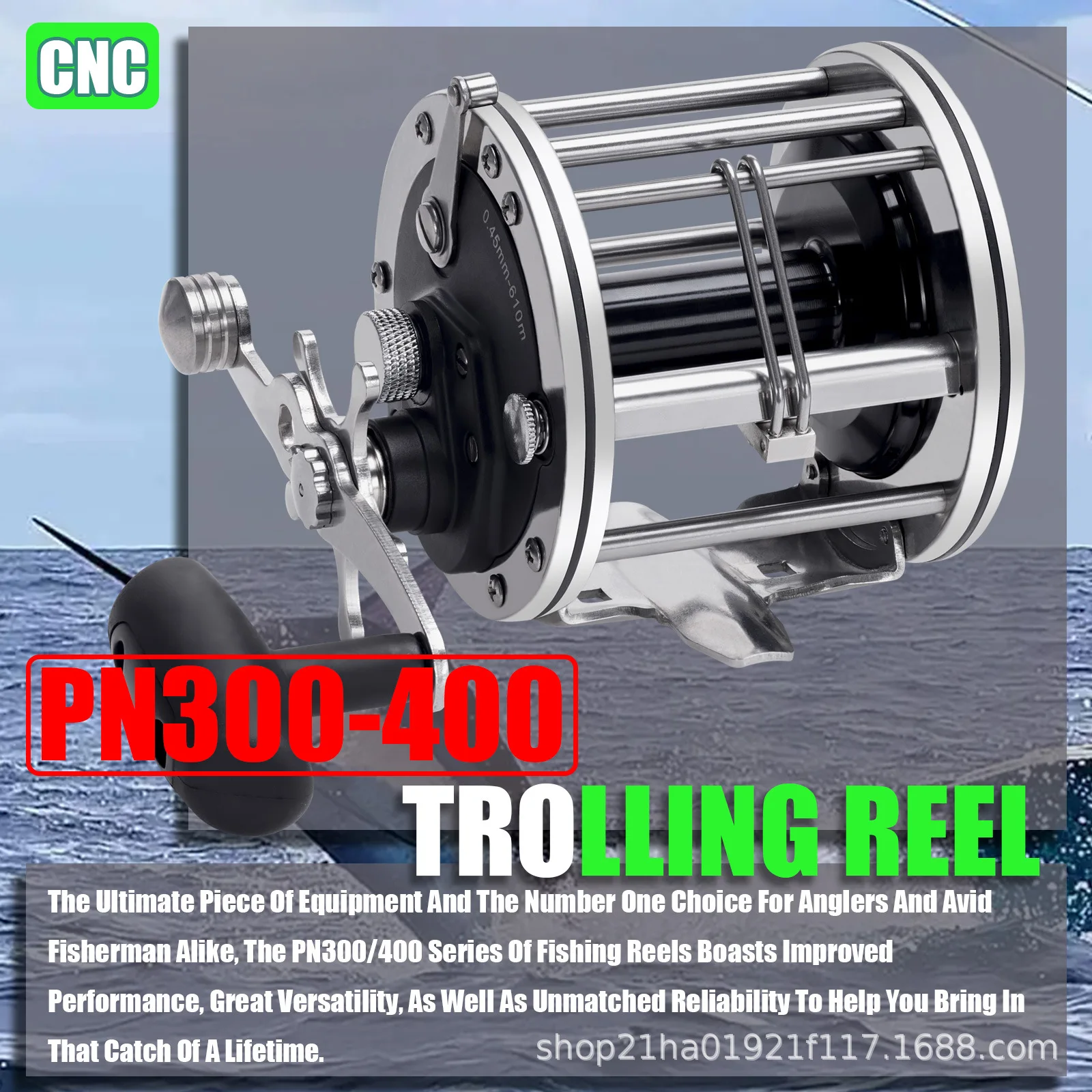 Topline N300/400 Carrete convencional ultraligero para jigging salino