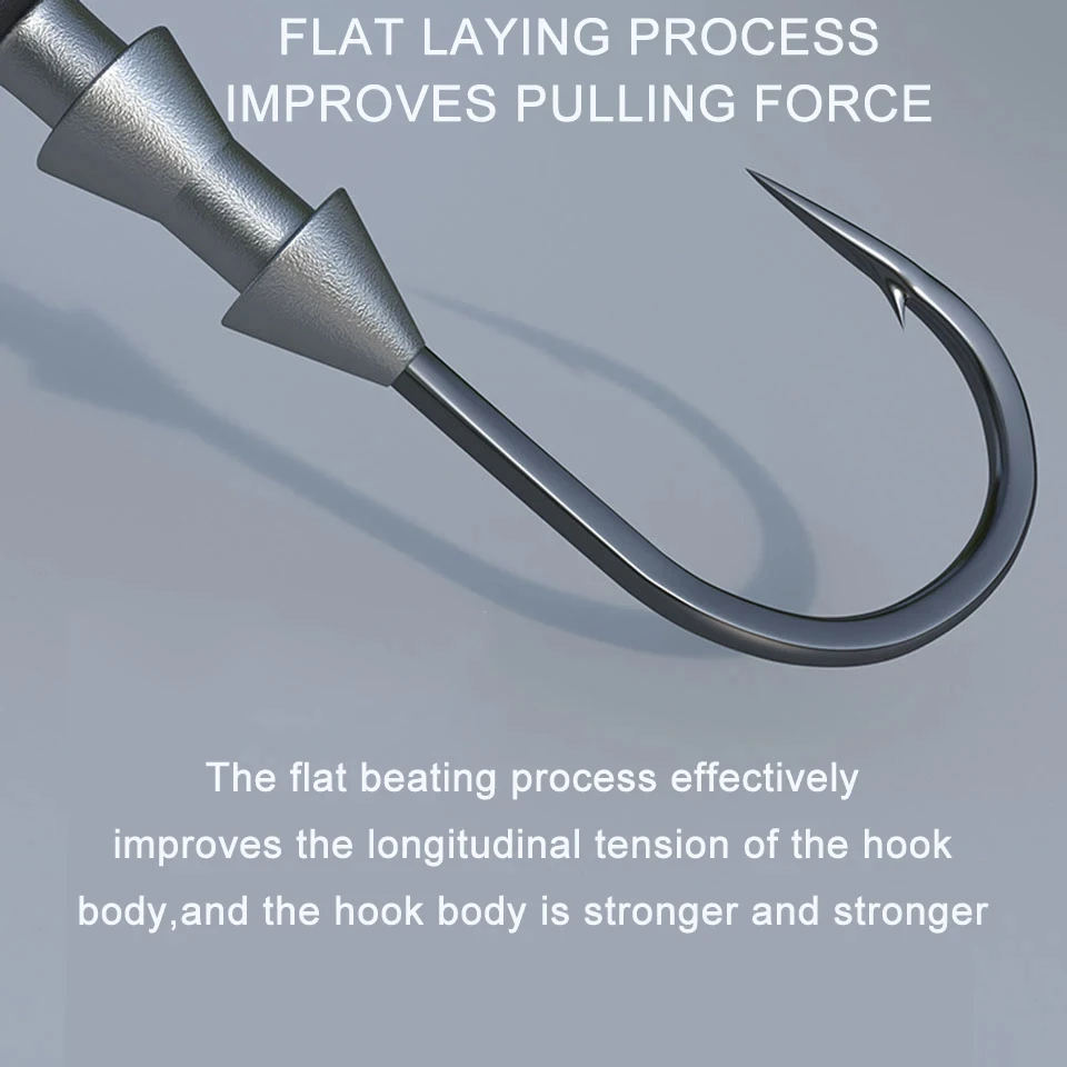 WALK FISH-anzuelo de pesca afilado de 5 piezas, señuelo de bloqueo de 3,5-15g, gusano suave, anzuelos triangulares, anzuelo de fondo fuerte anticolgante - imagen 5