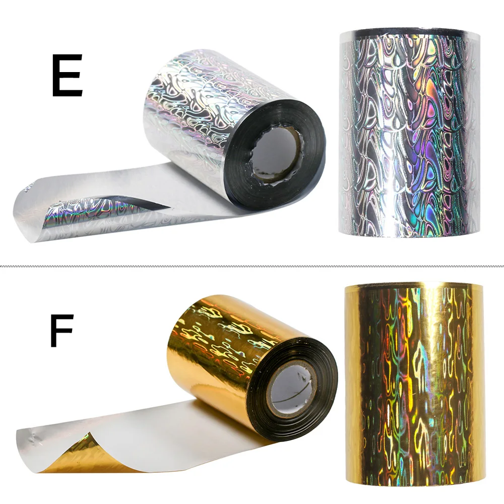 Elllv-rollo de 8cm x 120 m/rollo de papel holográfico para estampar en caliente, señuelo de pescado, Material de piel para señuelos duros, cuchara, cebo, transferencia térmica - imagen 5