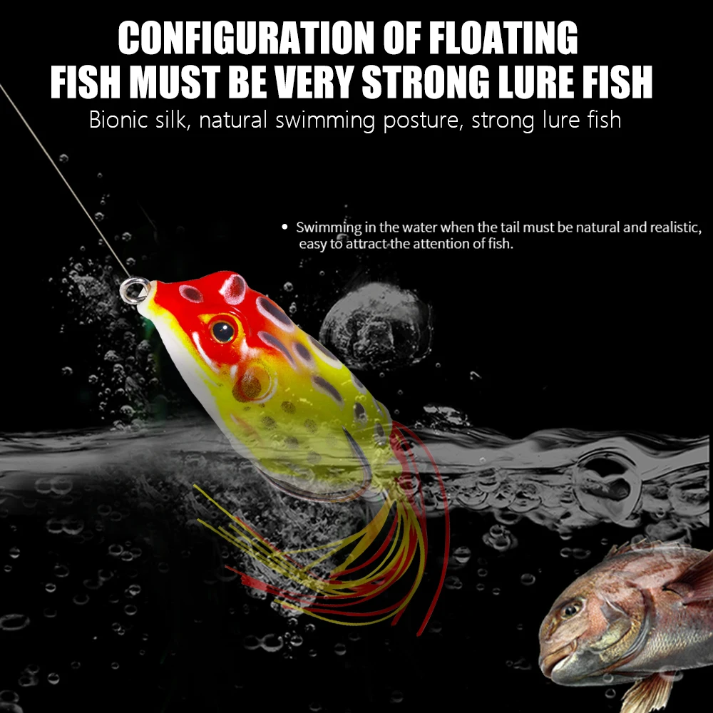 Variedad de colores del juego completo de ranas de pesca