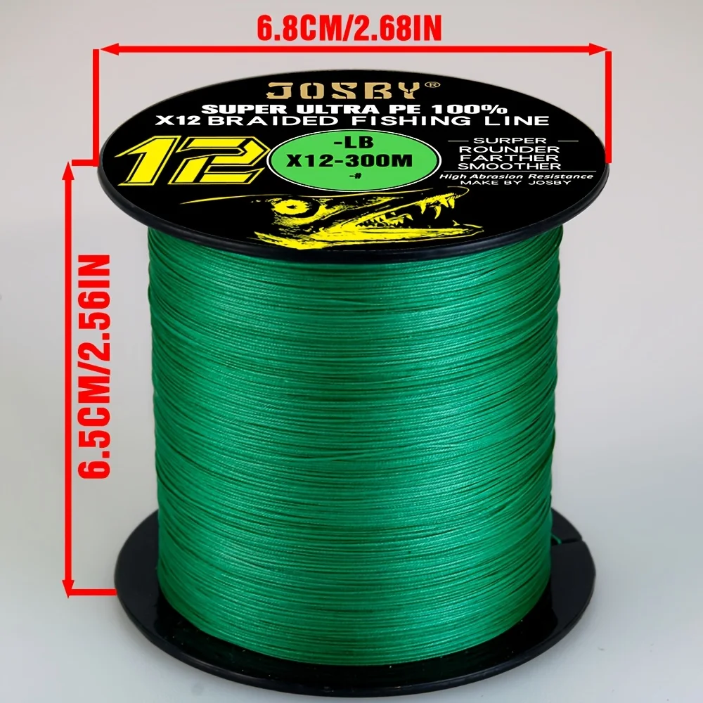 JOSBY X12 Japón 300M línea multifilamento de Pesca 12 hebras Pesca de carpa productos de Pesca río agua dulce mar Pesca de agua salada venta - imagen 5