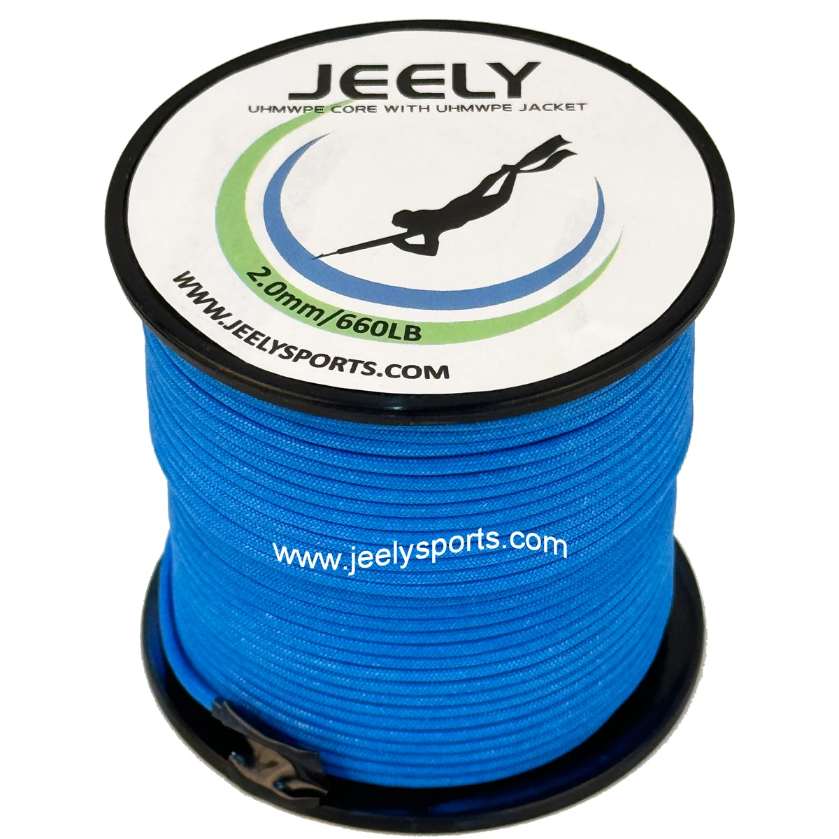 Chaqueta de fibra UHMWPE, pistola de pesca submarina, cuerda Wishbone, 2mm, 20m