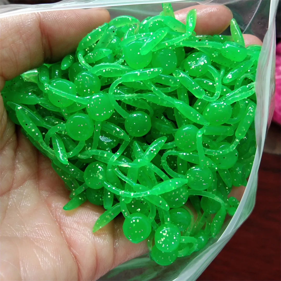 Señuelo de pesca de silicona para Sábalo, cebo Artificial Wobblers, Swimbait, leurre souple, 100 piezas, 3,5 cm, 0,28g - imagen 4