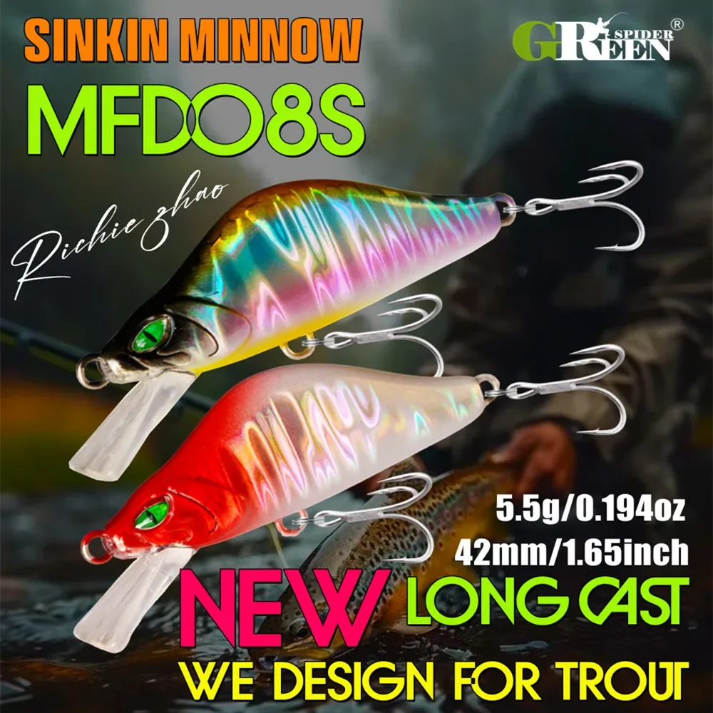 Greenspider Minnow 43mm – Señuelo hundido para trucha - imagen 2