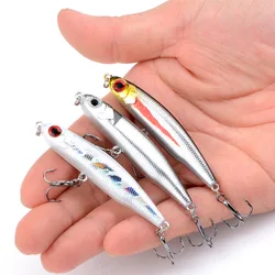 Señuelo lápiz hunde con ojos 3D para trucha, 5-7,5 cm, 3,5-12 g