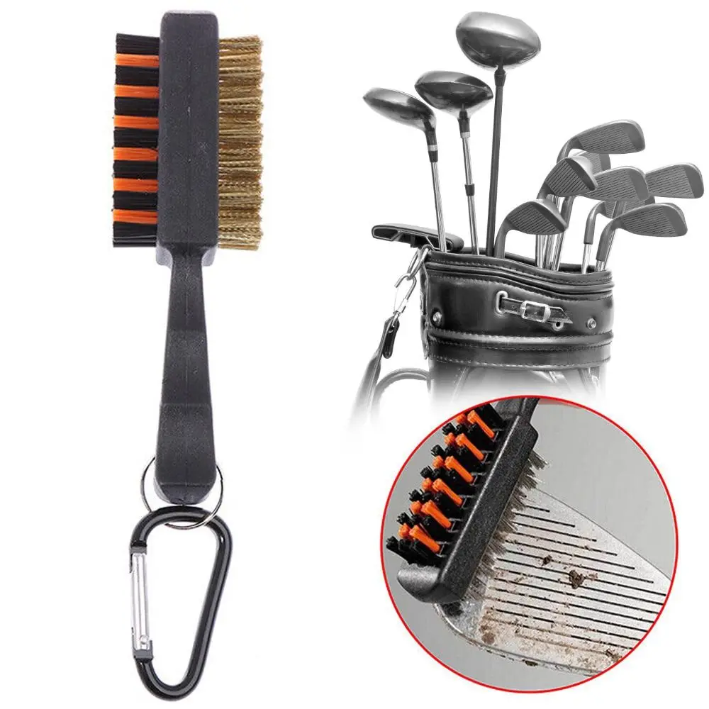 Práctico herramienta de limpieza de accesorios de Golf, cepillo para palos de Golf, cepillo de limpieza de doble cara