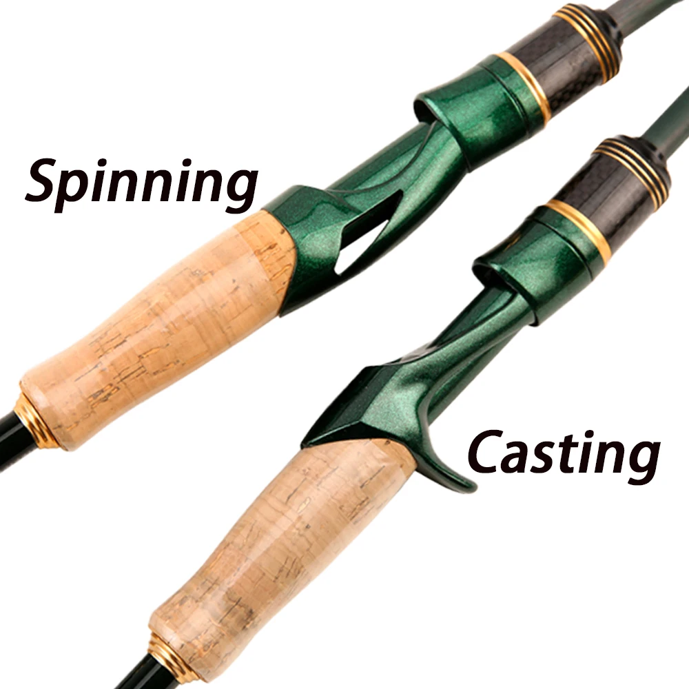 Caña de pescar ultraligera de viaje de carbono, 6 secciones, 2,1 M, 2,4 M, potencia ML, 39-45cm, longitud cerrada, cañas de fundición giratorias para pesca con señuelo - imagen 3